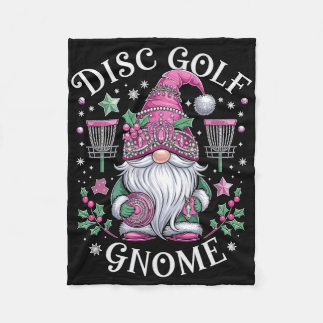 Discgolf Tomte Julstämning Kul Höjdpunkter Fleecefilt (Framsidan)