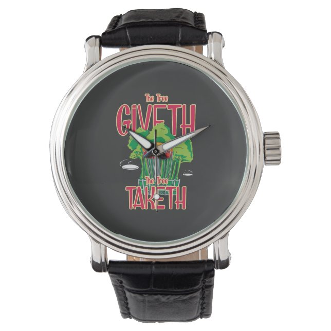 Discgolf - Trädet Giveth Trädet Taketh Armbandsur (Framsida)