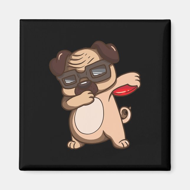 Discgolf-tröja för barn med Pug-hund - Roliga disc Magnet (Framsidan)