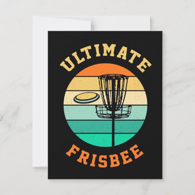Discgolf Ultimate Frisbee Anteckningskort (Framsida)