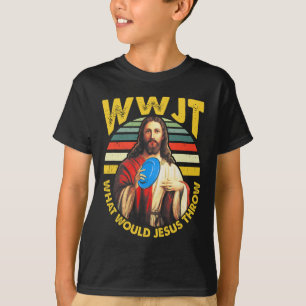 Discgolf Vad skulle Jesus kasta Frisbeegolf Wwjt T Shirt
