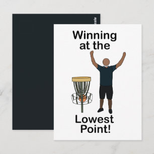 Discgolf vinnare med lägsta poäng golfare födelsed vykort