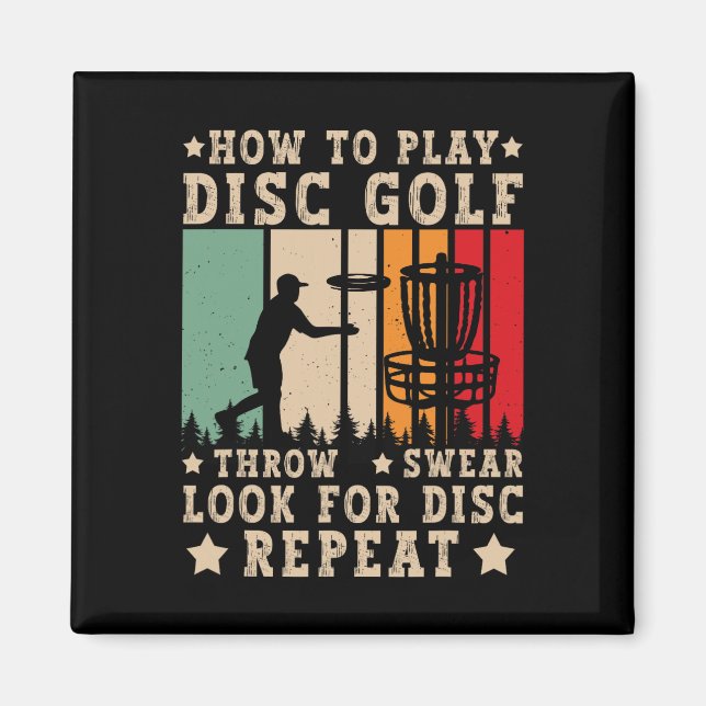 Discgolfare Hur man spelar discgolf rolig discgolf Magnet (Framsidan)