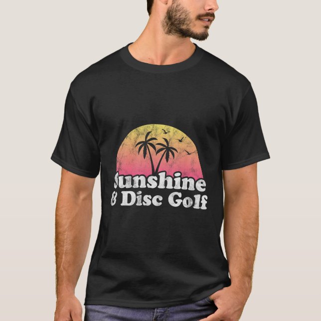 Discgolfpresent - Solsken Och Discgolf  T Shirt (Framsida)