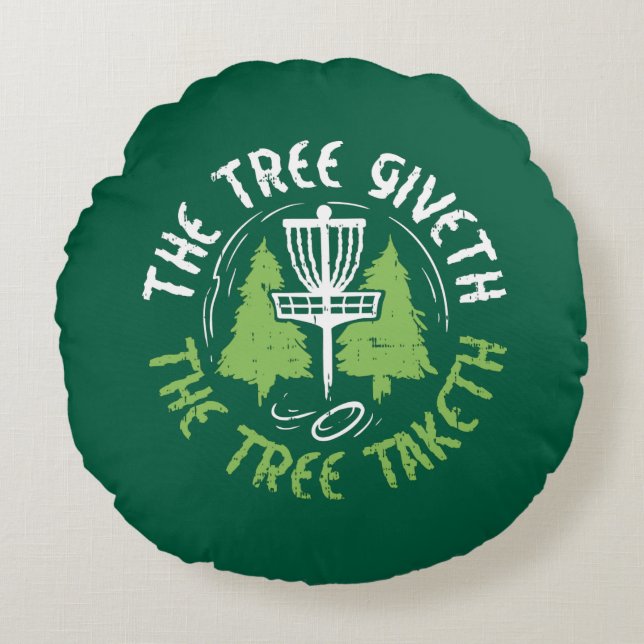 Discgolfpresent till Discgolfspelare Rund Kudde (Framsidan)