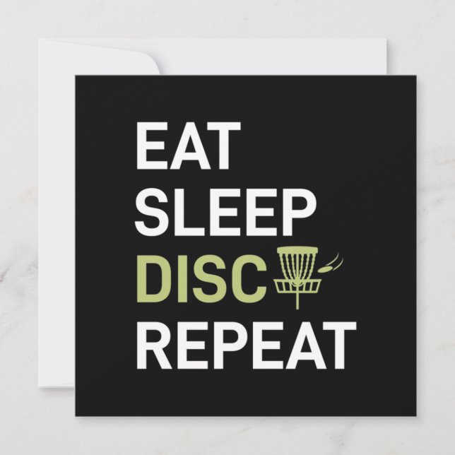 Discgolfspelare | Ät Sov Discgolf Upprepa Julkort (Framsida)