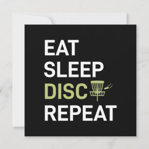 Discgolfspelare Ät Sov Discgolf Upprepa Julkort
