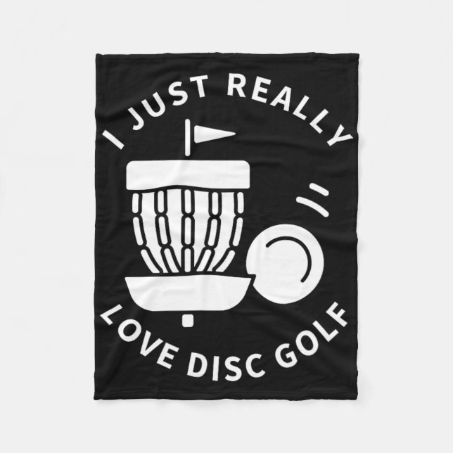 Discgolfspelare Jag älskar verkligen Discgolf  Fleecefilt (Framsidan)