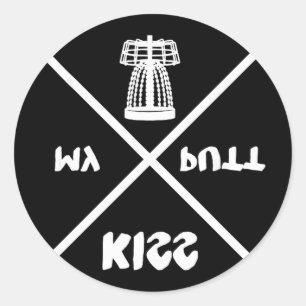 Discgolfspelare Kyss Min Putt - Frolf Frisbeegolf Runt Klistermärke