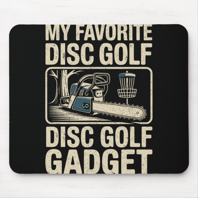 Discgolfsskämt Min Favorit Diskgolf Gadget _2  Musmatta (Framsidan)