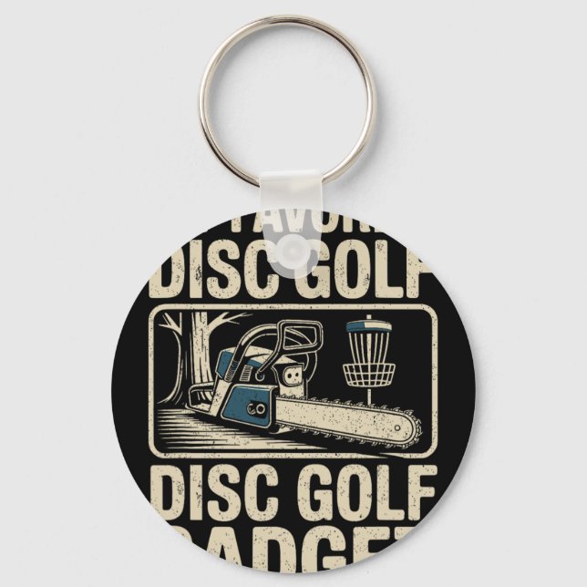 Discgolfsskämt Min Favorit Diskgolf Gadget _2  Nyckelring (Framsida)