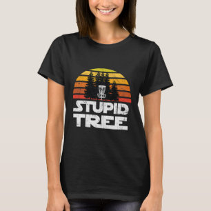 Discgolftröjor för män Dum träd frisbeegolf T Shirt