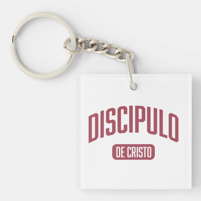 Discibel burgundy Acrylic Keychain Spansk (Framsidan)