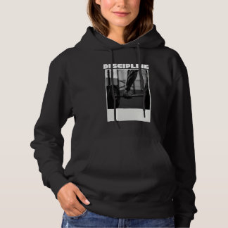 Discip i hoodie – minimalistisk motiverande street t shirt