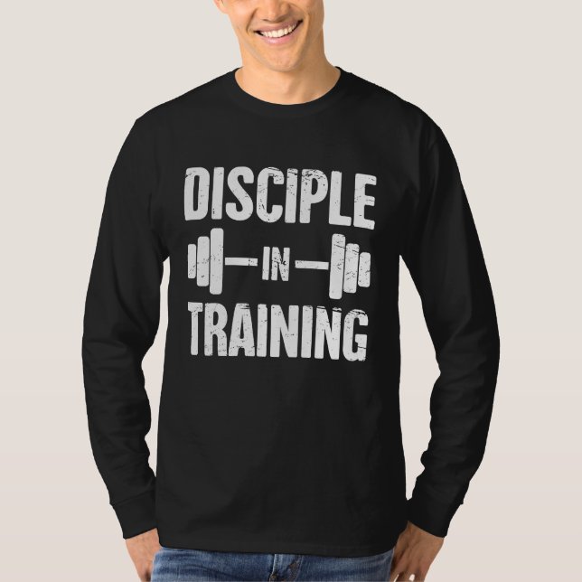 Disciple   Christian Athlete Christian Workout T Shirt (Framsida)