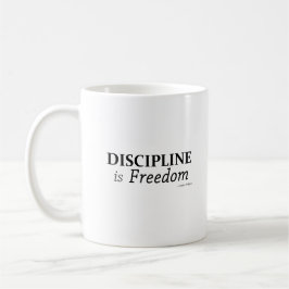 Disciplin är frihet kaffemugg