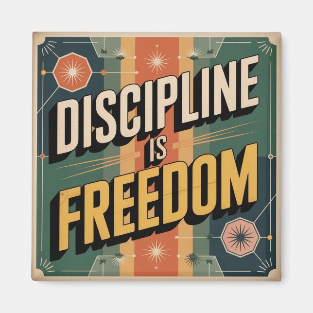 Disciplin Är Frihet Magnet (Framsidan)
