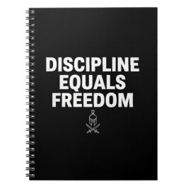 Disciplin är lika med frihet – djärv motivationsre anteckningsbok