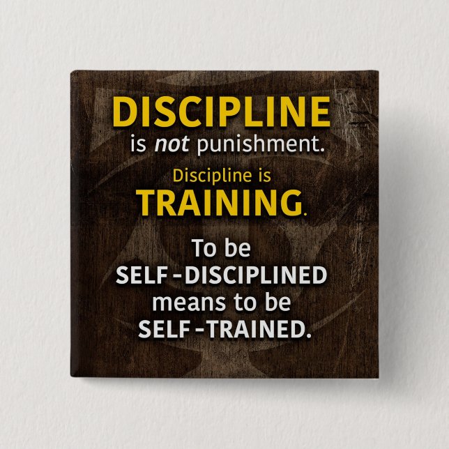 Disciplin är utbildning - Workout Gym inspirationa Knapp (Framsida)