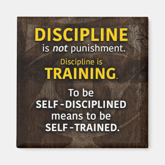 Disciplin är utbildning - Workout Gym inspirationa Magnet