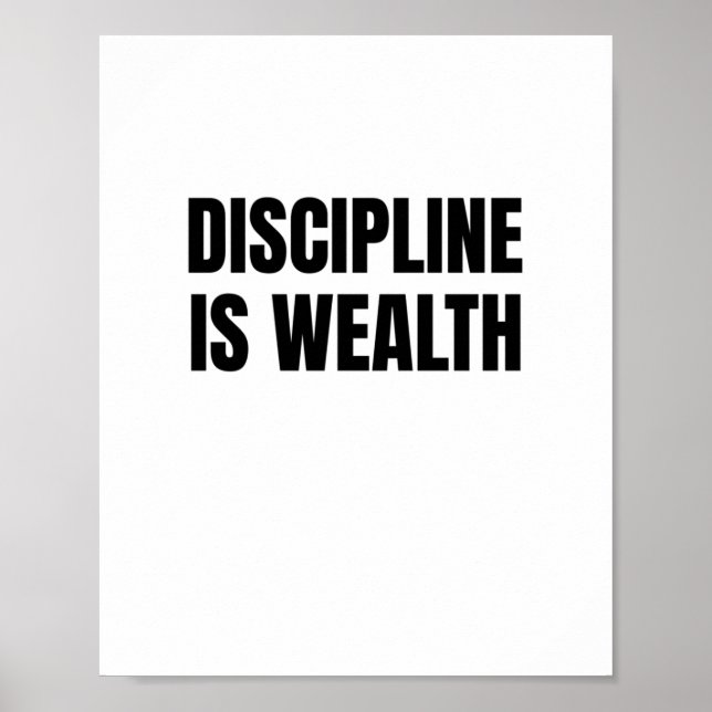 Disciplin är välstånd poster (Framsidan)