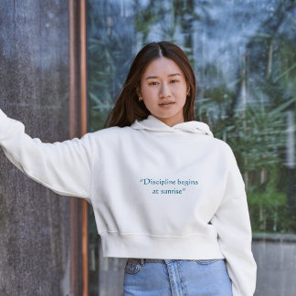 Disciplin Börjar Vid Soluppgång Minimal Citat Hoodie