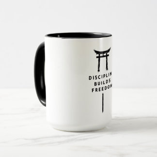 Disciplin Bygger Frihet Japansk Torii Streetwear Mugg
