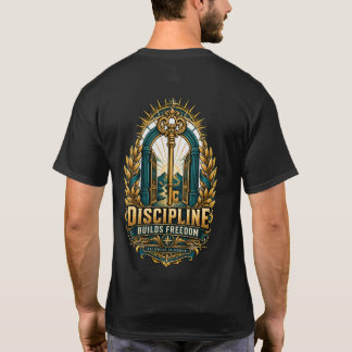 Disciplin Bygger Frihet Nyckel Motiverande T-Shirt