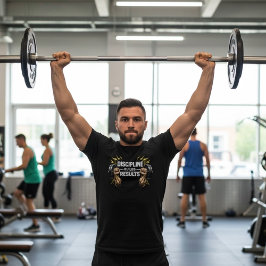 Disciplin bygger resultat Träningsmotivation T Shirt