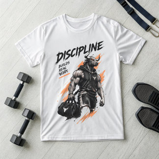 Disciplin Bygger Verklig Frihet Bull Gym T-Shirt
