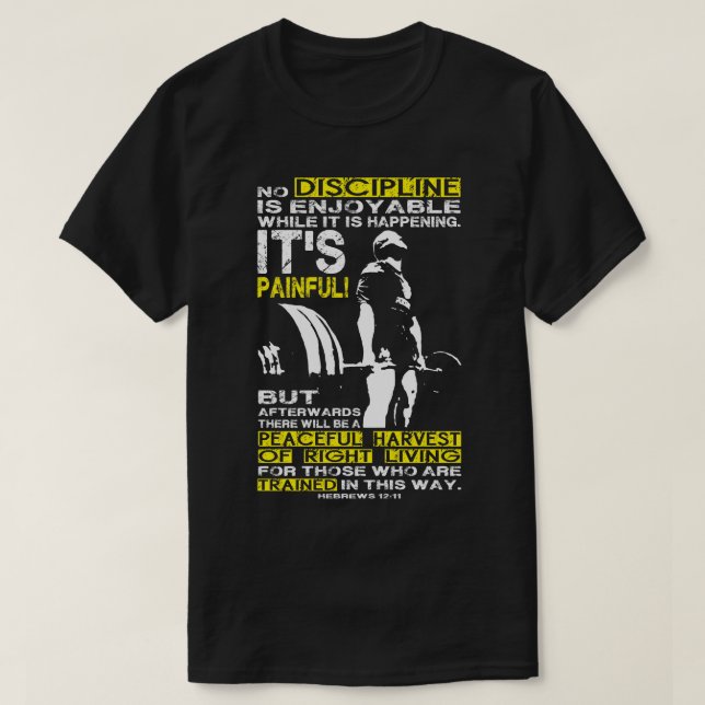 DISCIPLIN - Dold Workout Motivational T-shirt (Design framsida)