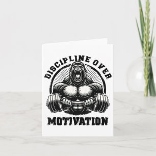 Disciplin före motivation Tyngdlyftning Gym Citat Kort