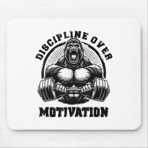 Disciplin före motivation Tyngdlyftning Gym Citat Musmatta