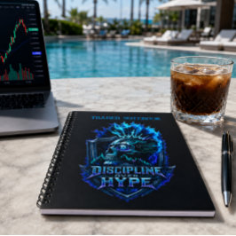 Disciplin Framför Hype Bitcoin Krypto Mentalitet D Anteckningsbok