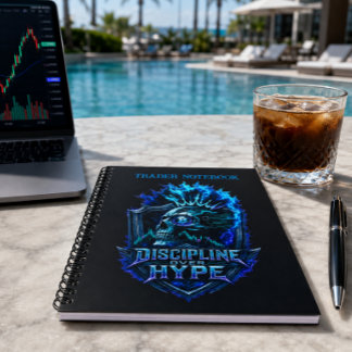 Disciplin Framför Hype Bitcoin Krypto Mentalitet D Anteckningsbok