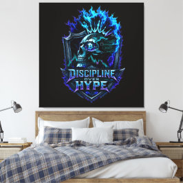 Disciplin Framför Hype Bitcoin Krypto Mentalitet D Canvastryck