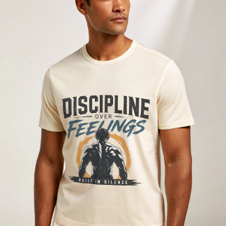 Disciplin framför känslor T-shirt – Byggd i tystna