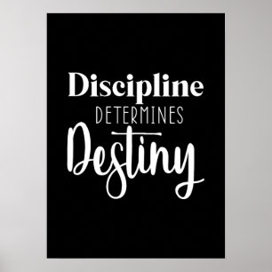 Disciplin - Hustle, Gym, Success Motivational Poster