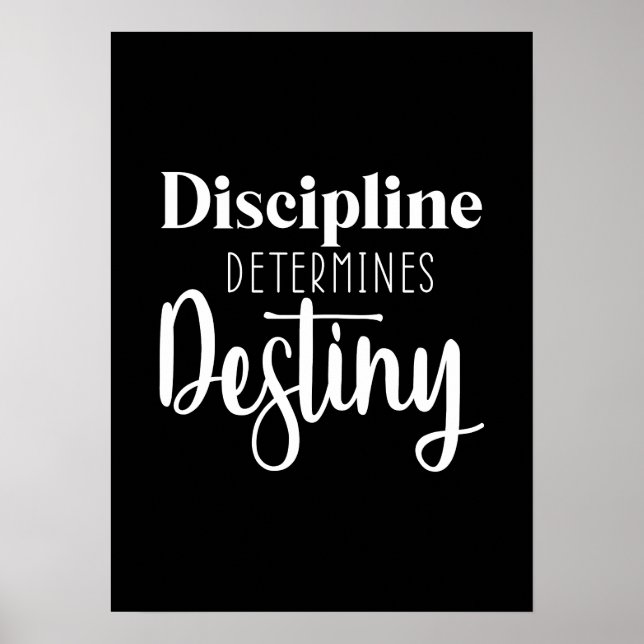 Disciplin - Hustle, Gym, Success Motivational Poster (Framsidan)