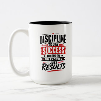 Disciplin Idag Framgång Imorgon – Motiverande T Två-Tonad Mugg