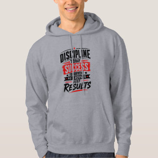 Disciplin Idag Framgång Imorgon Typografi T-Shirt Hoodie