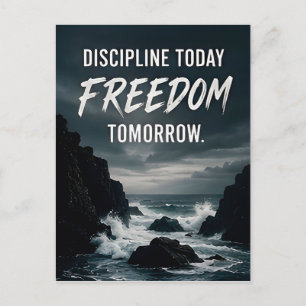 🔥 Disciplin Idag Frihet I Morgon Daglig Motivatio Vykort