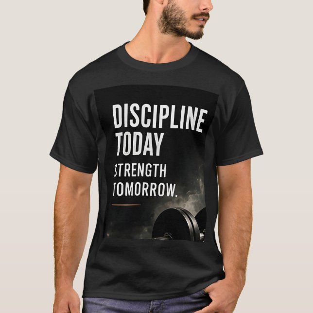 💪 Disciplin Idag Styrka Imorgon Motivation ✨ T Shirt (Framsida)