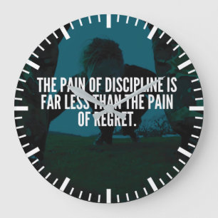Disciplin - inspiration för arbetsmiljön stor klocka