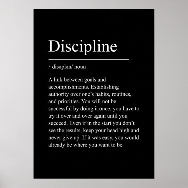 disciplin, motivation, citat, gym, inspiration, f poster (Framsidan)