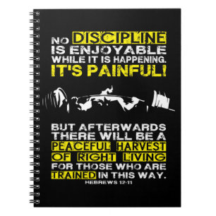 DISCIPLIN - Motivational Deadlift genomkörare Anteckningsbok Med Spiral