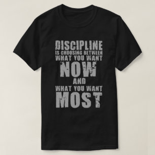 DISCIPLIN - Motivational ord T Shirt