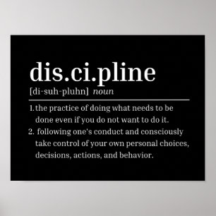 Disciplin Motiverande Gym Poster