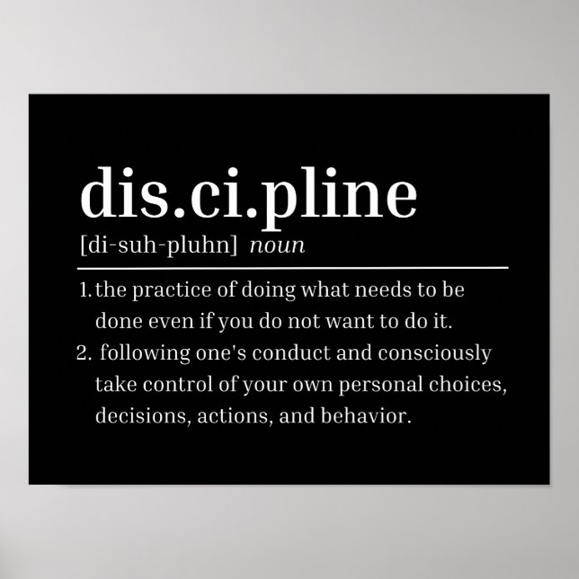 Disciplin Motiverande Gym  Poster (Framsidan)