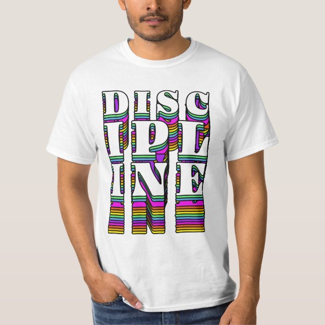 Disciplin Retrotypografi T-Shirt – Motiverande (Framsida)